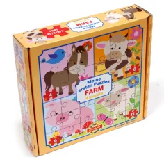 Primul meu puzzle: Animale de fermă 4 în 1 puzzle pentru bebeluși imaginea 1