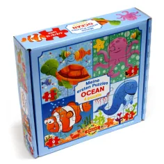 Primul meu puzzle: Ocean 4 în 1 puzzle pentru bebeluși