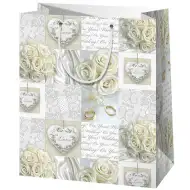 Pungă de cadou mare nuntă 27x14x33cm