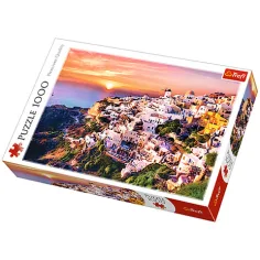 Apus de soare Santorini puzzle de 1000 de piese - Trefl