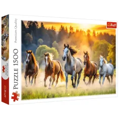 Puzzle cu cai sălbatici 1500 de piese - Trefl