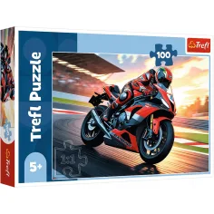 Puzzle cu motociclete de curse pe pistă 100 de piese - Trefl