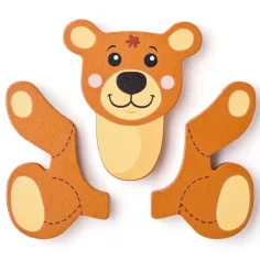 Puzzle cu păpuși din lemn 4 piese - Woodyland imaginea 3