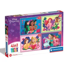 Puzzle cu prințese Disney 4 în 1 - Clementoni imaginea 1