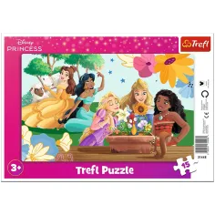 Puzzle cu rame Disney Prințese 15buc - Trefl imaginea 1