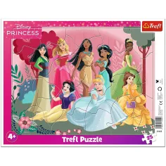 Puzzle cu rame Disney Prințese 25 bucăți – Trefl