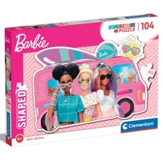 Puzzle cu rulota Barbie, Supercolor, 104 piese - Clementoni