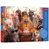 Puzzle de 200 de piese „Ziua de naștere a capibarei” - Trefl