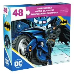 Puzzle DC Comics Batman pe motocicletă 48 de piese - Spin Master