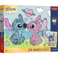 Puzzle maxi Disney Stitch și Angel 24 piese - Trefl