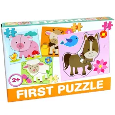 Puzzle pentru bebelusi cu animale de casă - D - Toys