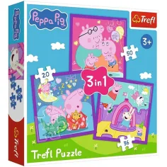 Peppa porcușor 3 în 1 20-36-50bucăți puzzle - Trefl