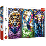 Puzzle vitraliu cu animale 1000 piese - Trefl