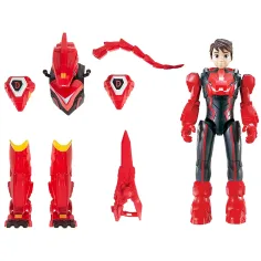 Quantum Heroes: Figurina de acțiune Dinoster Lucio cu armură roșie de 20 cm imaginea 2