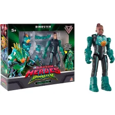 Quantum Heroes: Figurina de acțiune Dinoster Oz cu armură verde de 20 cm imaginea 1