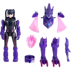 Quantum Heroes: Figurina de acțiune Dinoster Trina cu armură violetă de 20 cm imaginea 2