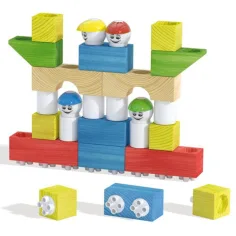 Quercetti: Modi Bloc Premium lemn şi plastic jucărie creativă 30 bc imaginea 4
