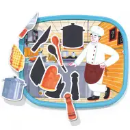 Quercetti: Montessori ocupații puzzle magnet set 3 bucăți