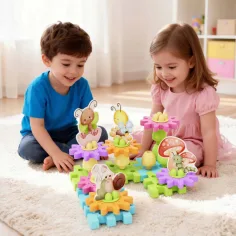 Quercetti: PlayEco+ Garden Gears set de construcție cu roți dințate, 34 de piese imaginea 4