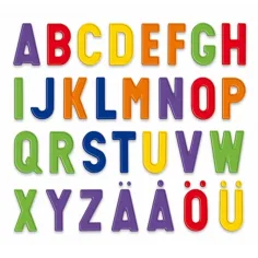 Quercetti: Tabel magnetic cu litere colorate - 48 de bucati  imaginea 3