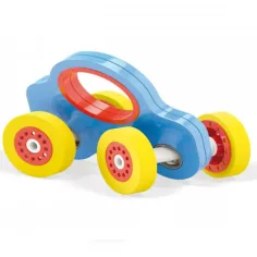 Quercetti: Wroom maşină lemn de culoarea albastră imaginea 2