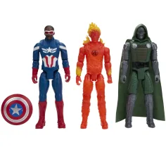 Răzbunătorii Titan Hero: Doomsday Doctor Doom, Căpitanul America și Torța Umană, set de figurine de acțiune de 29 cm – Hasbro imaginea 2