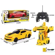 RC Camaro mașină de sport se transformă în robot 1/16 scară două culori