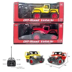 RC Jeep Wrangler mașină de teren cu telecomandă în două variante de culoare 1/18