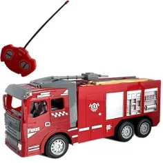 RC Mașină de pompieri cu telecomandă cu efecte de lumină în scală 1/30