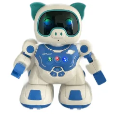 RC robot interactiv dansator porc cu telecomandă și cu efecte de lumina si sunet 20cm imaginea 4