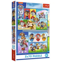 Regulile Patrulei Câinilor 2x70bucăți puzzle - Trefl