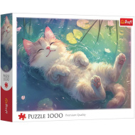 Relaxarea perfectă a pisicuțelor puzzle de 1000 de piese - Trefl