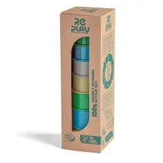 RePlay Reciclat 8 bucăți joc de piramidă clădire turn imaginea 2