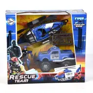 Rescue Team set de joacă Poliție cu Jeep și accesorii