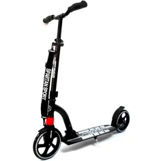 Jumbo III trotineta cu suspendare dublă de culoare neagră - Spartan