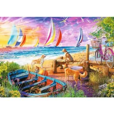 Sailboats View pe apă 1000 bucăți puzzle - Trefl imaginea 2