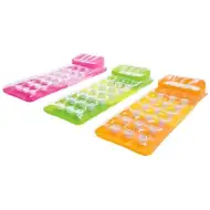 Saltea colorată cu pahare şi pernă în 3 versiuni- Intex