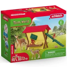 Schleich: Farm World - Set de joacă cu hrănitor pentru animale de pădure (42658)