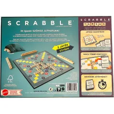 Scrabble Original din Lemn și Joc de Societate 2în1 - Mattel imaginea 2