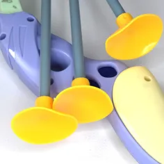 Set arc verde pastel și violet cu săgeți cu ventuză 83cm imaginea 2