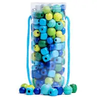 Set creativ mărgele în tub culoarea albastră