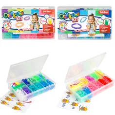 Set creativ pentru realizarea brățărilor din cauciuc colorat 750 de bucăți în mai multe variante 1buc imaginea 1