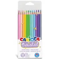 Set creioane colorate culoare pastel 12 bucăți - Carioca