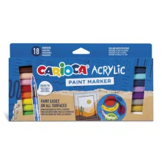 Set de 18 markere acrilice - Carioca