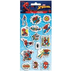 Incredibilul Spider-Man set de autocolante 3D pufoase pe foaie de 10x22cm imaginea 1