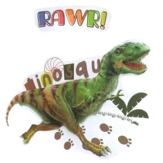 Set de autocolante de perete 3D Lumea Dinozaurilor cu poster imaginea 4