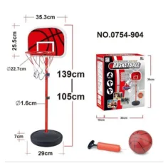 Set de Basketball cu pompă și minge imaginea 2