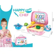 Set de bucătărie transportabilă pink valiză 21 bucăți set