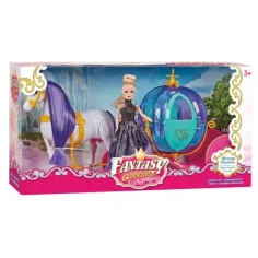 Set de căruță fantastică magică cu cal și păpușă