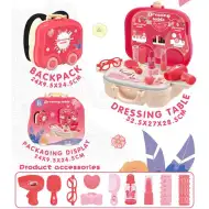 Set de coafor culoarez roz 2in1 în valiză tip troler cu accesorii